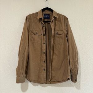 AMERICAN EAGLE slim fit brown button down shirt